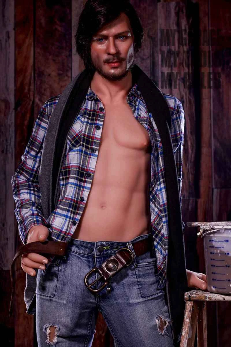 167cm/5ft6 Male Silicone Head Sex Doll Adair with Hair Implants - HR Doll Review