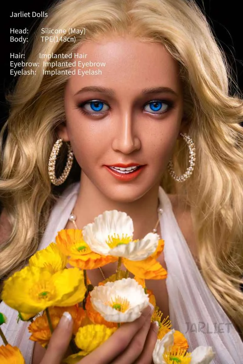 148cm/4ft10 E-cup Silicone Head Sex Doll Review - May by Jarliet Doll